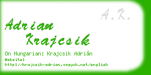 adrian krajcsik business card